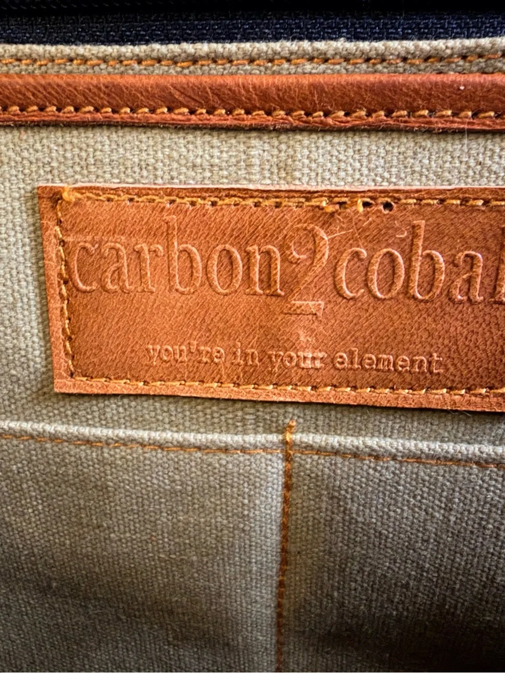 Carbon2Cobalt Men's Tan Leather Messenger Bag